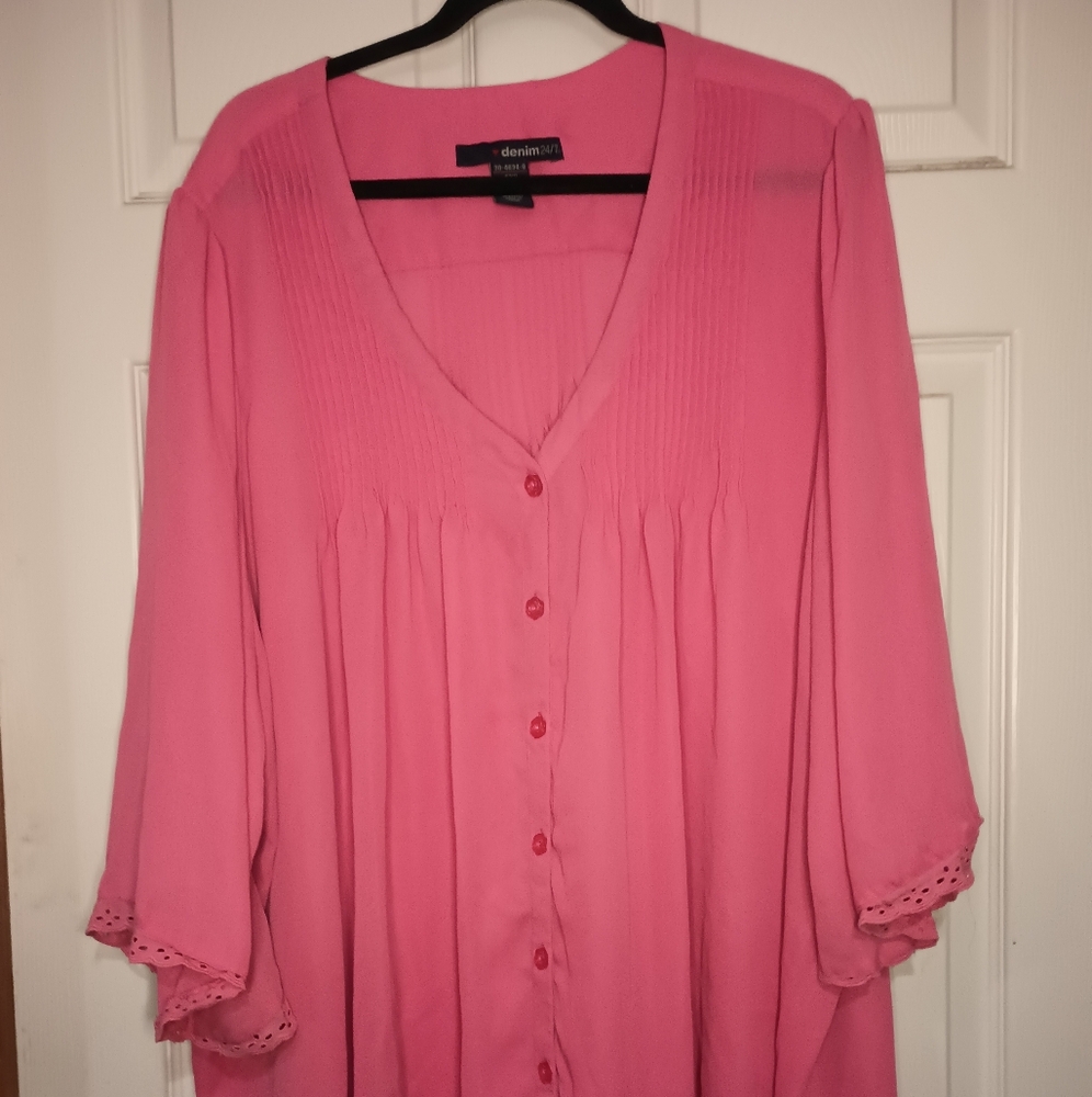 Size 32W Pink Blouse